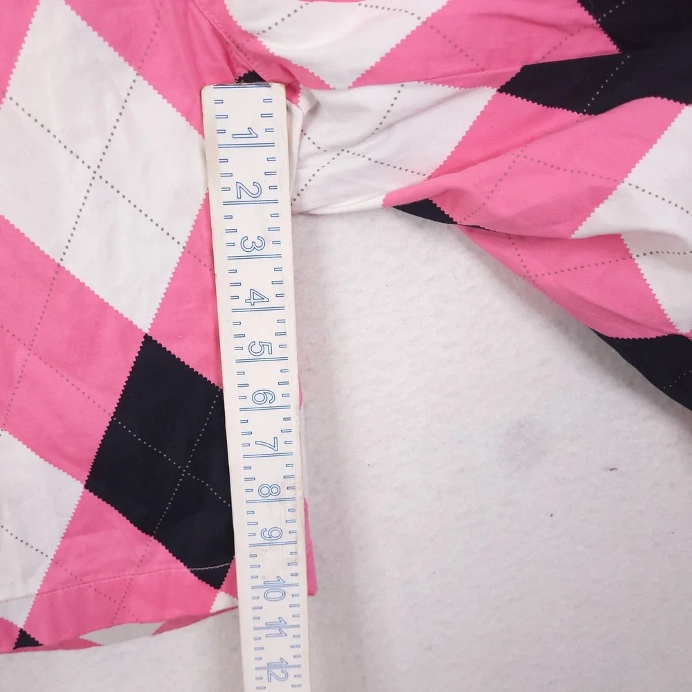 Loudmouth Golf Chino Shorts  Mens Size 38 Pink Balck Argyle Classic Preppy Y2K